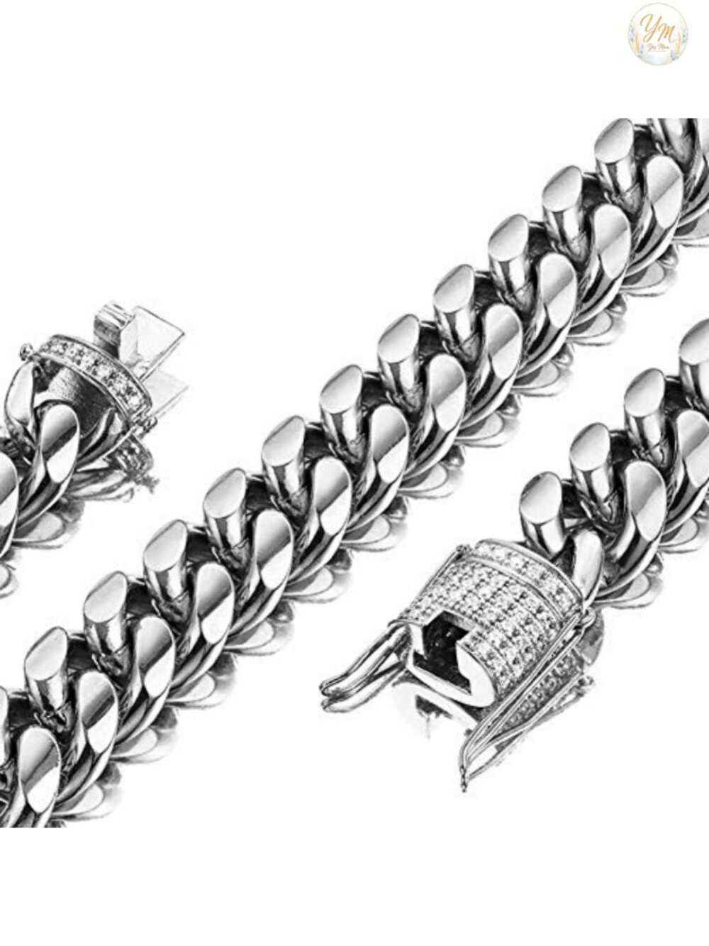 15mm Stainless Steel Cuban Link Chain Necklace Curb 20in